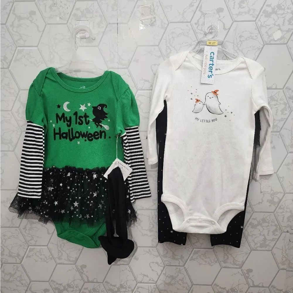 Nwt Baby Girl's Tulle Tutu Halloween Clothes Bundle, Size 12 months